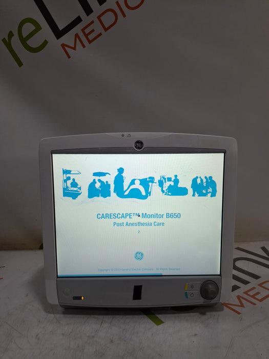 GE Healthcare Carescape B650 Post Anesthesia Care Patient Monitor