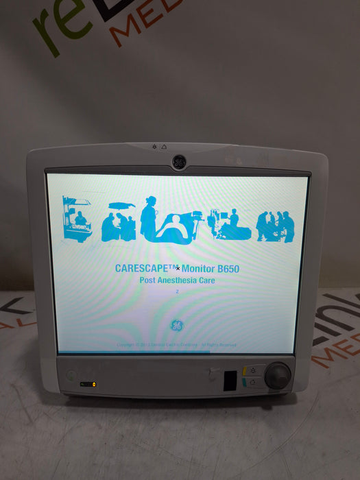 GE Healthcare Carescape B650 Post Anesthesia Care Patient Monitor