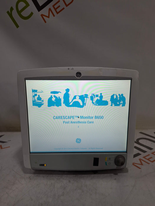 GE Healthcare Carescape B650 Post Anesthesia Care Patient Monitor