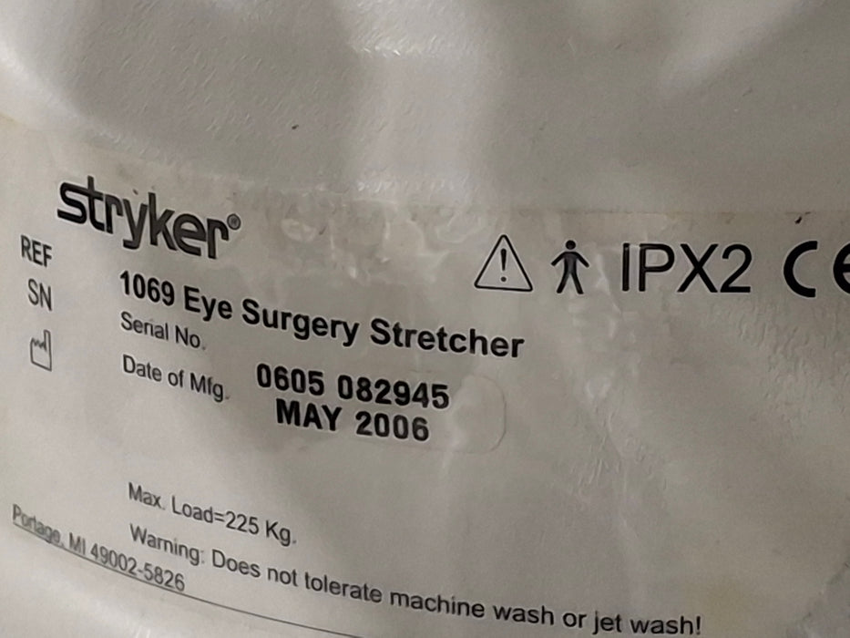 Stryker 1069 Eye Surgery Stretcher