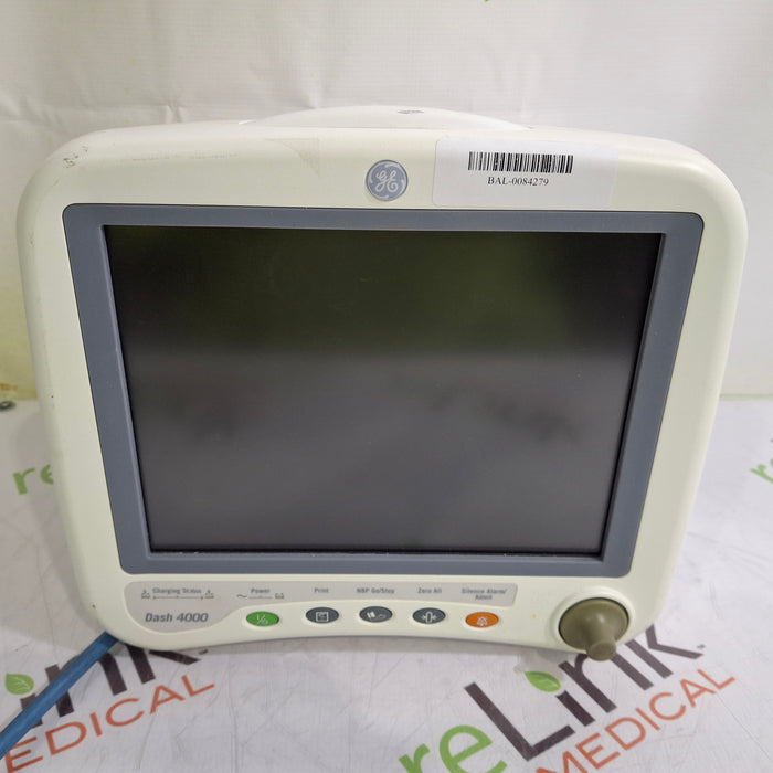 GE Healthcare Dash 4000 - Masimo SpO2 Patient Monitor