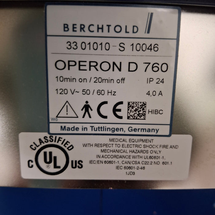 Berchtold Operon D 760 Surgical Table