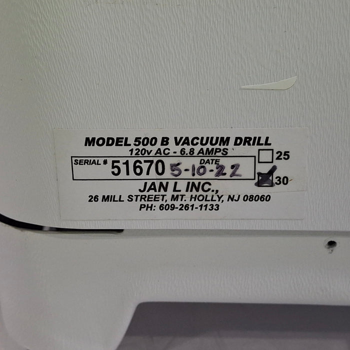 Jan L Inc., Model 500 B Vacuum Drill