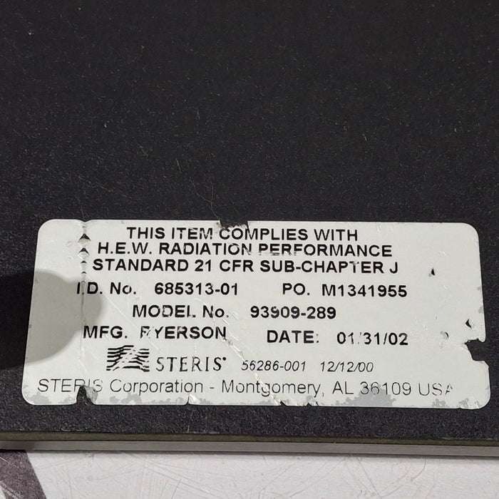 Steris 93909 X-Ray Tabletop Board