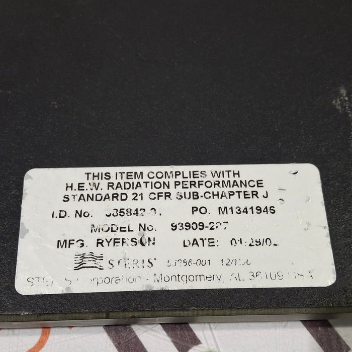 Steris 93909 X-Ray Tabletop Board