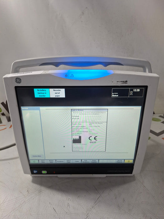 GE Healthcare Carescape B450 Critical Care Patient Monitor
