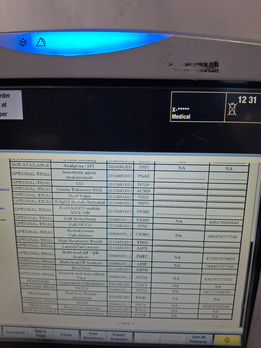 GE Healthcare Carescape B450 Critical Care Patient Monitor