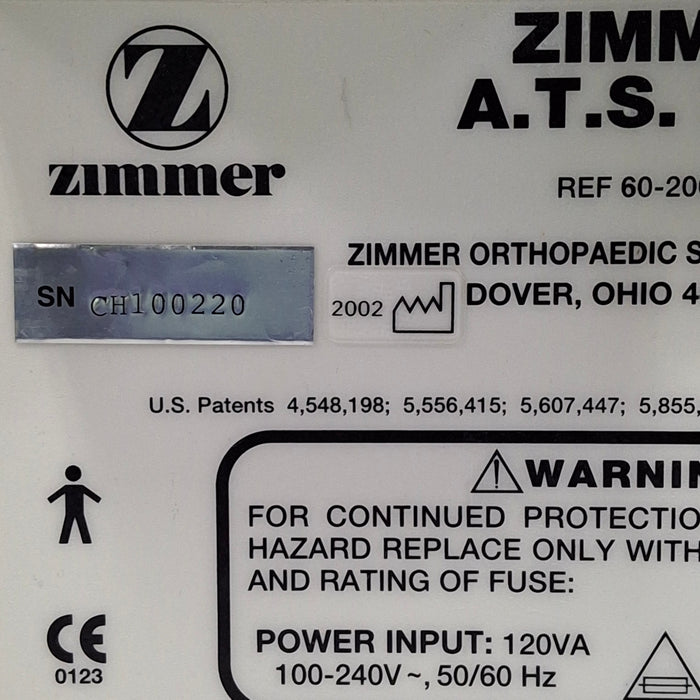 Zimmer Zimmer ATS 2000 Automatic Tourniquet System Surgical Equipment reLink Online