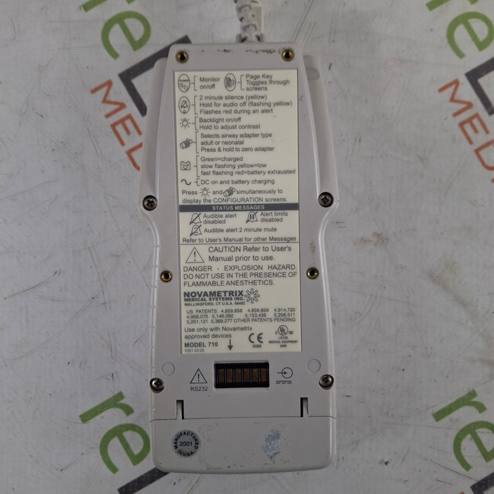 Novametrix Tidal Wave 710Sp Patient Monitor