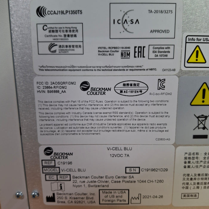Beckman Coulter Vi-Cell BLU Cell Viability Analyzer