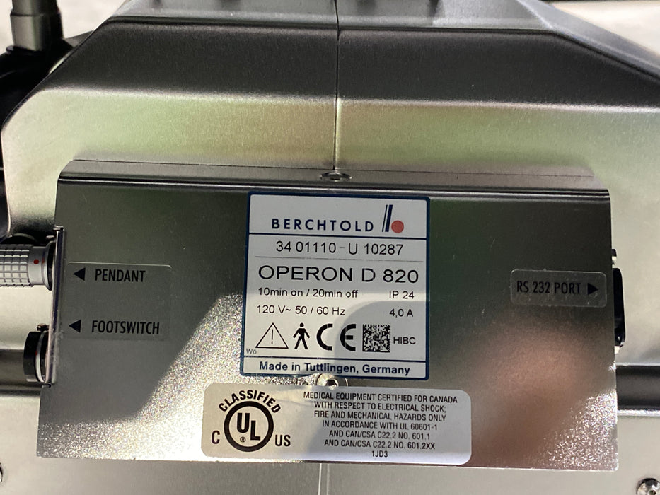 Berchtold Operon D 820 Surgical Table
