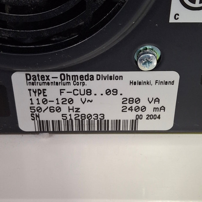 Datex-Ohmeda F-CU8 Multi-Parameter Anesthesia Monitor