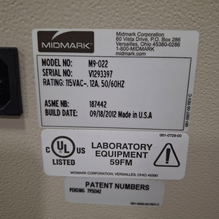 Midmark Ritter M9-022 UltraClave Autoclave Sterilizer