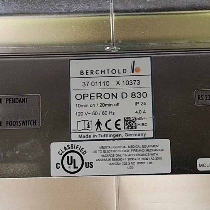 Berchtold Operon D 830 Surgical Table