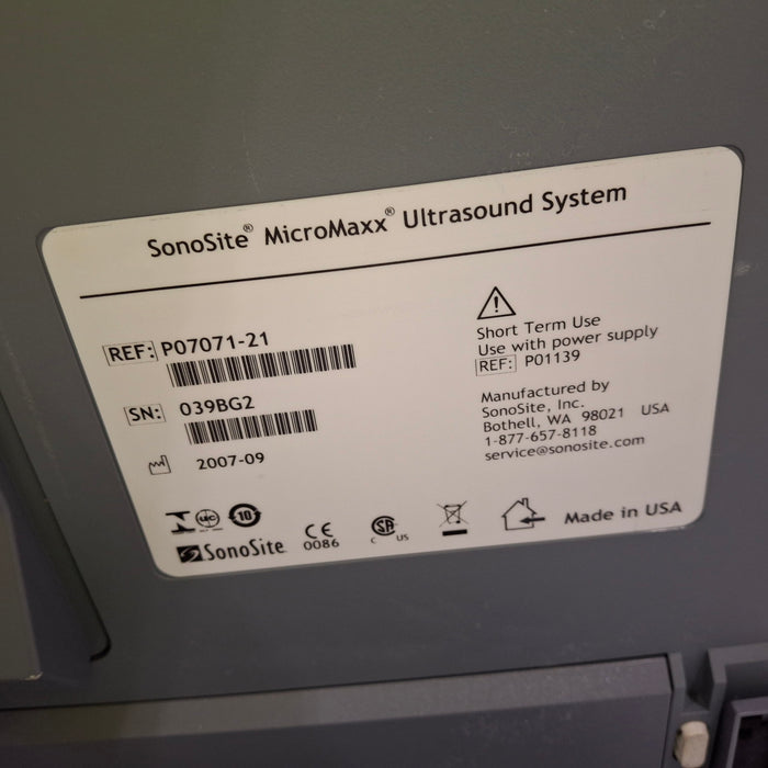 Sonosite Micromaxx Portable Ultrasound