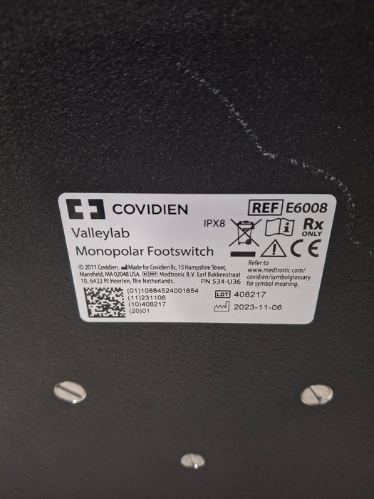 Valleylab E6008 Monopolar Electrosurgical Footswitch