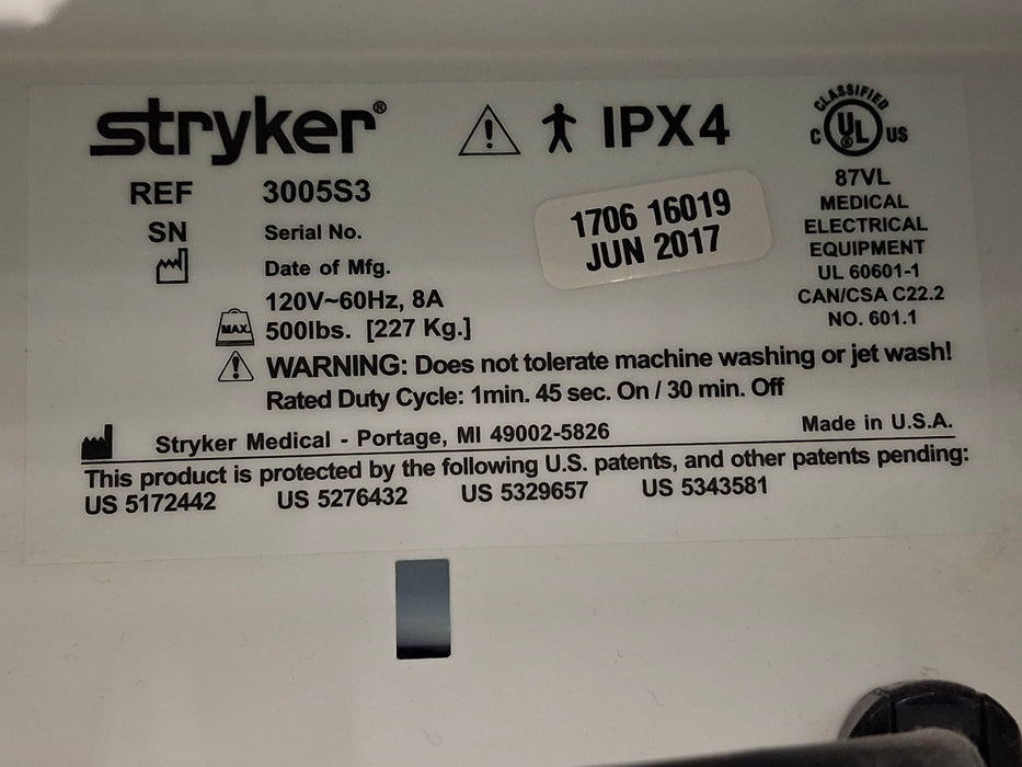 Stryker Secure III 3005 Hospital Bed