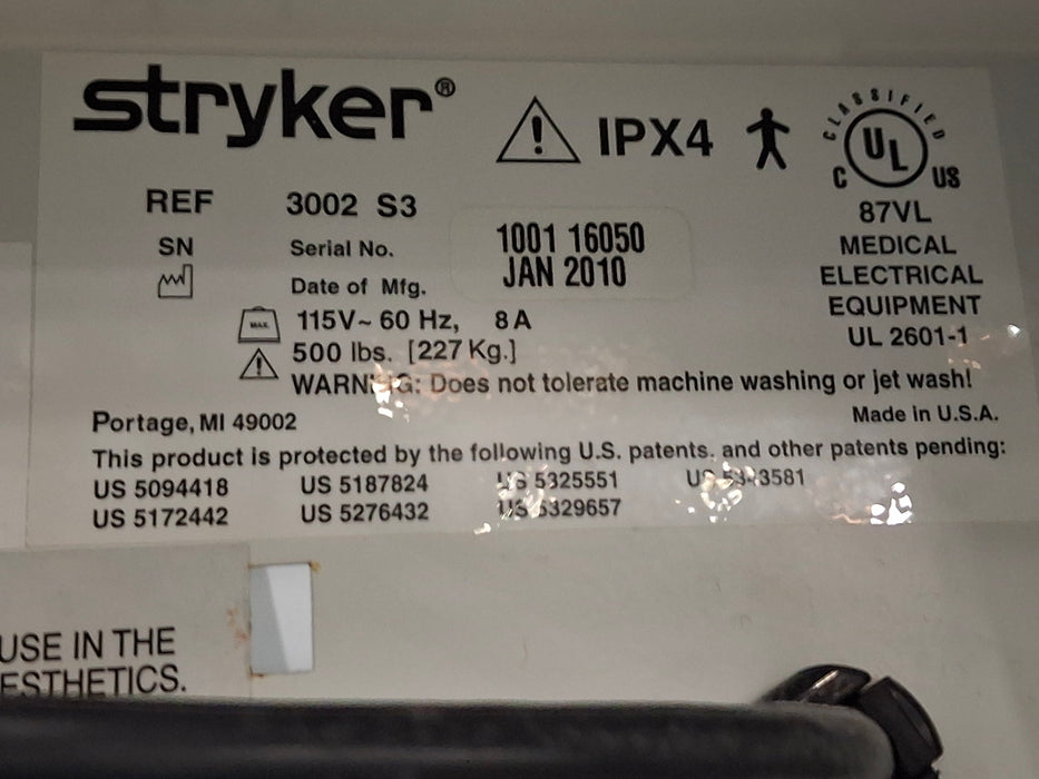 Stryker Secure III 3002 Hospital Bed