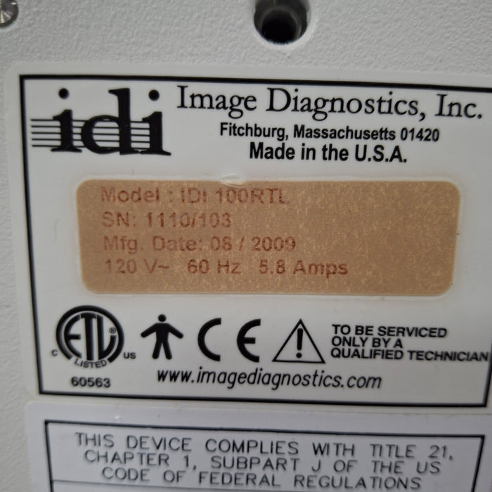 Image Diagnostics Inc. IDI 100RTL Radiographic Imaging Table
