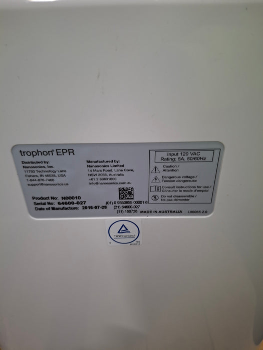 NanoSonics Trophon EPR High Level Disinfection