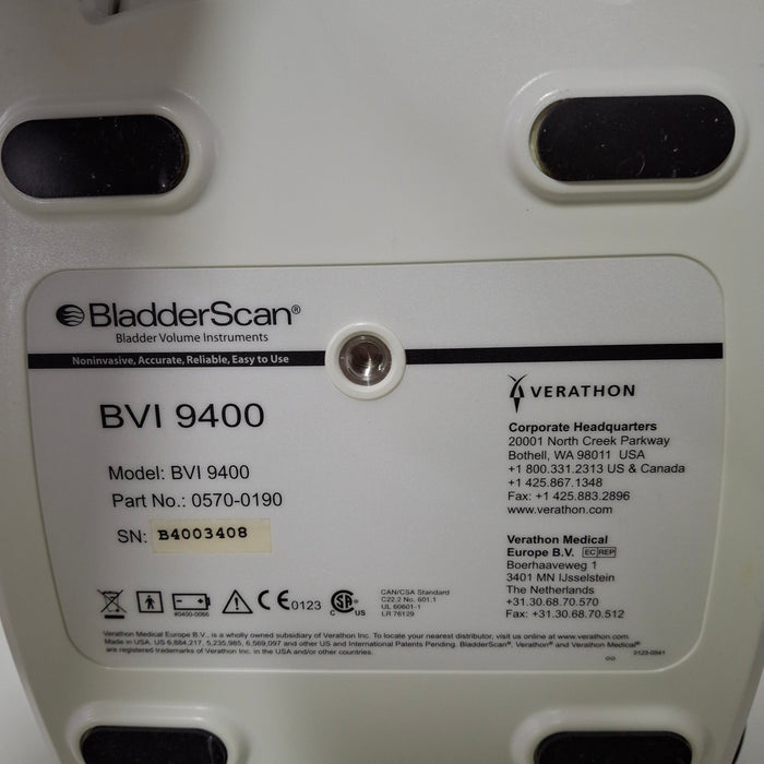 Verathon Medical, Inc BVI 9400 Bladderscan