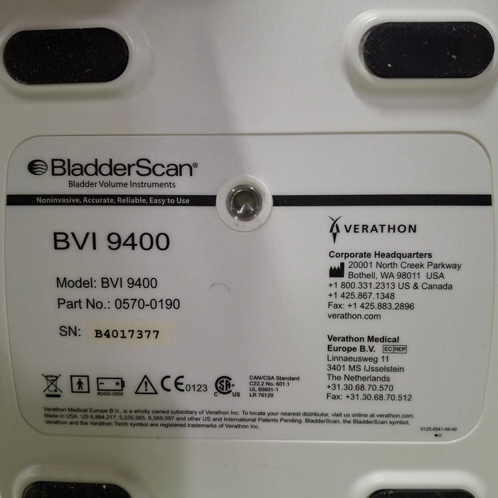 Verathon Medical, Inc BVI 9400 Bladderscan