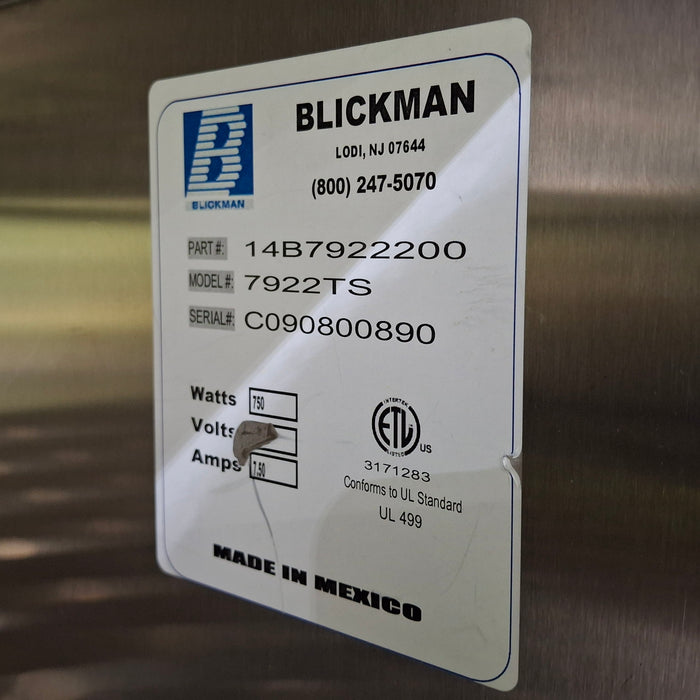 Blickman 7922TS Warming Cabinet