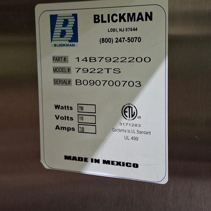 Blickman 7922TS Warming Cabinet