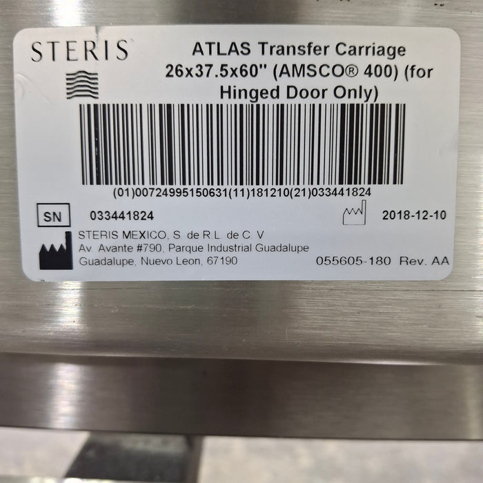 Steris Amsco Atlas Sterilizer Loading Cart