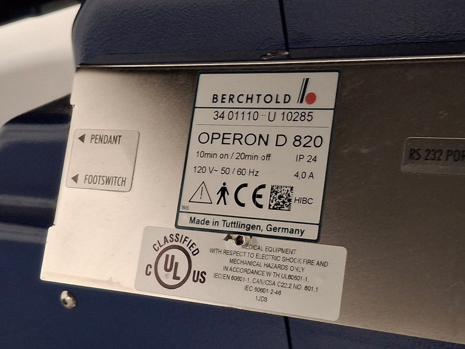 Berchtold Operon D 820 Surgical Table