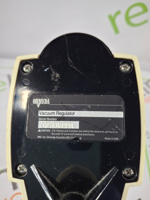 Ohmeda Medical Vacuum Regulator