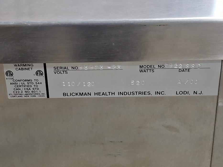 Blickman 7922 SSD Warming Cabinet