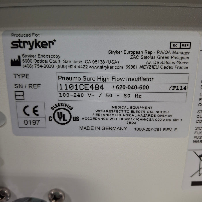 Stryker 45L Pneumo Sure XL Insufflator
