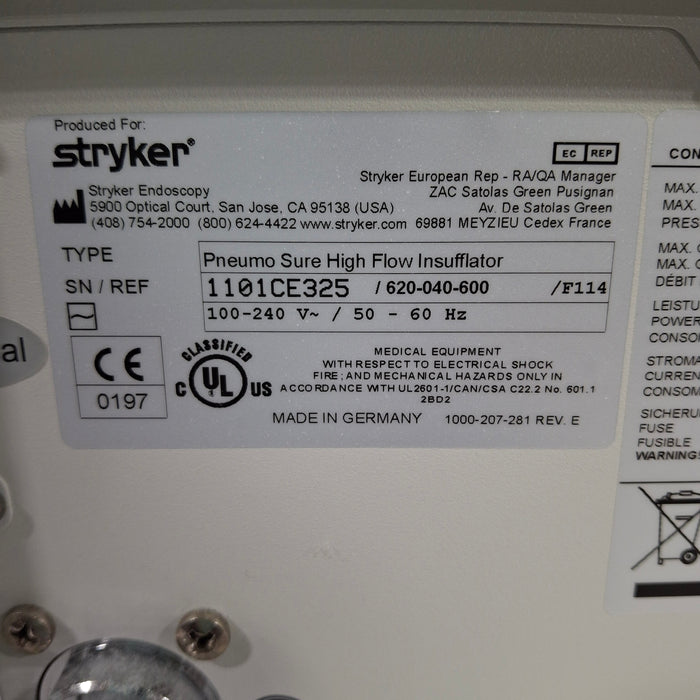 Stryker 45L Pneumo Sure XL Insufflator