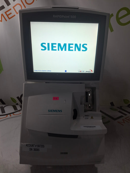 Siemens Rapidpoint 500 Blood Gas Analyzer