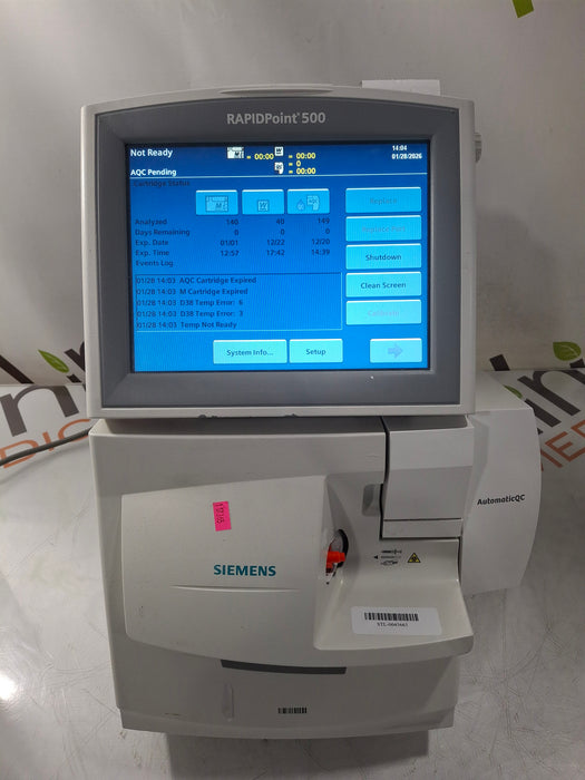 Siemens Rapidpoint 500 Blood Gas Analyzer