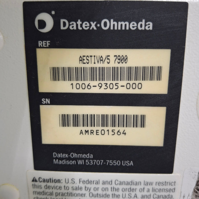 Datex-Ohmeda Aestiva 5 w/7900 Anesthesia System