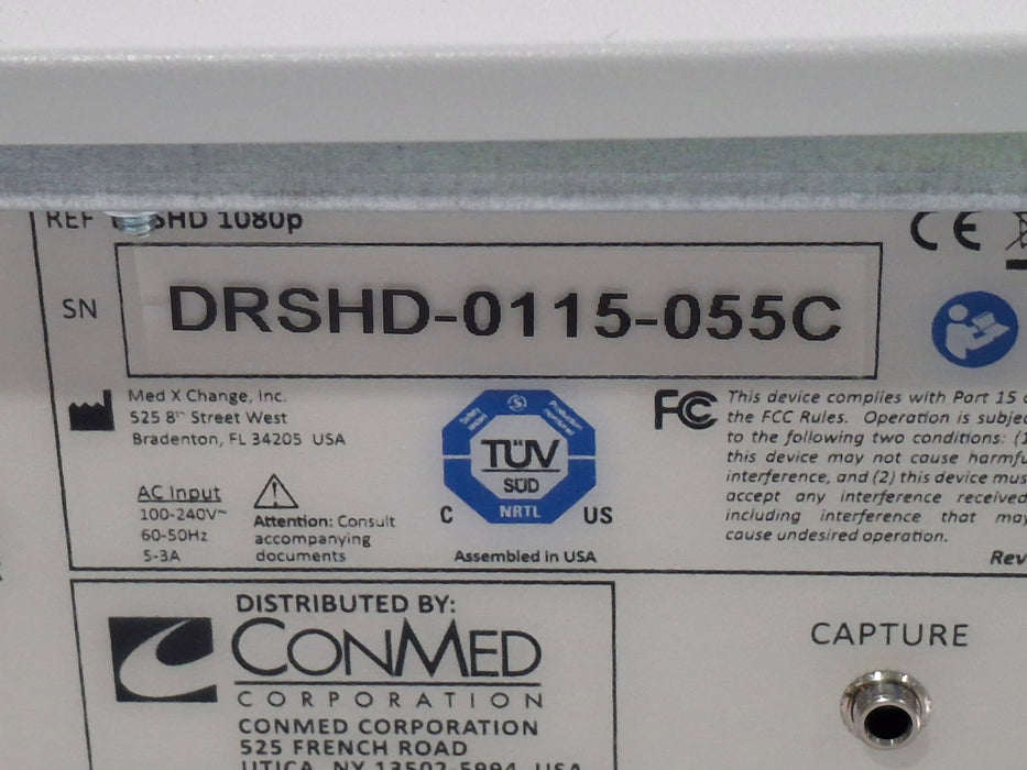 ConMed DRSHD 1080p HD Digital Recording System/image Capture System