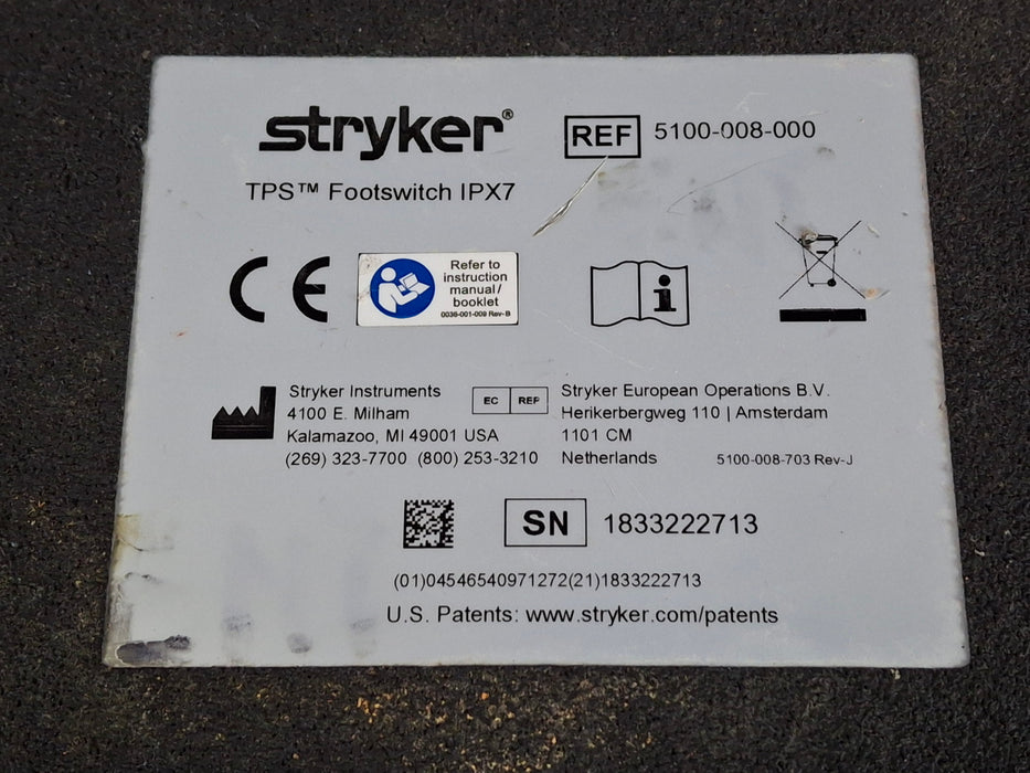 Stryker Stryker TPS 5100-8 Footswitch Surgical Equipment reLink Online