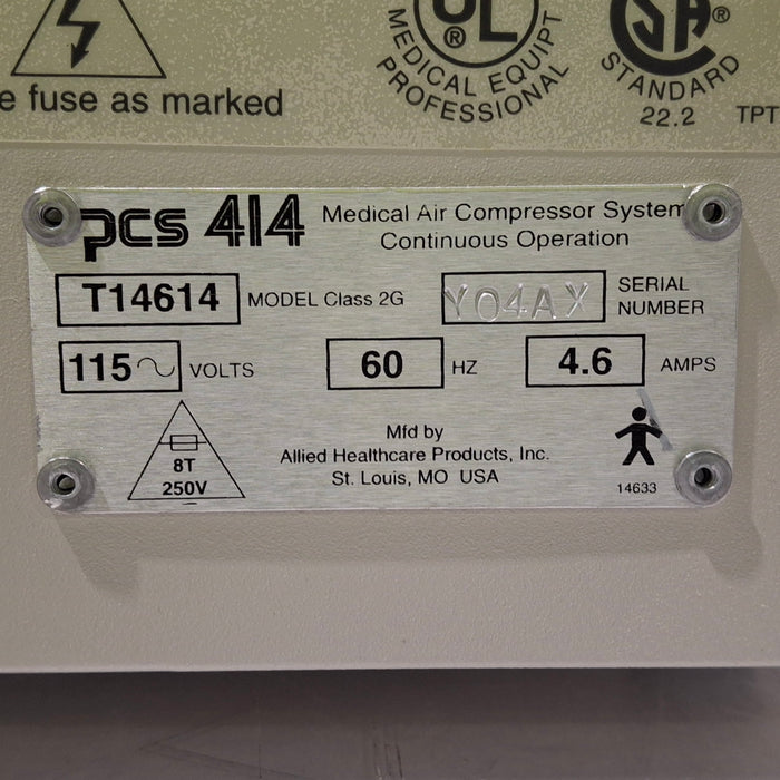 Timeter Instrument Corporation PCS 414 Air Compressor