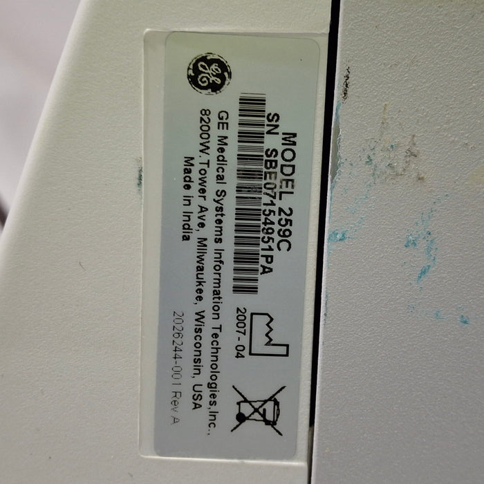 GE Healthcare Corometrics 250cx Series Model 259cx Fetal Monitor