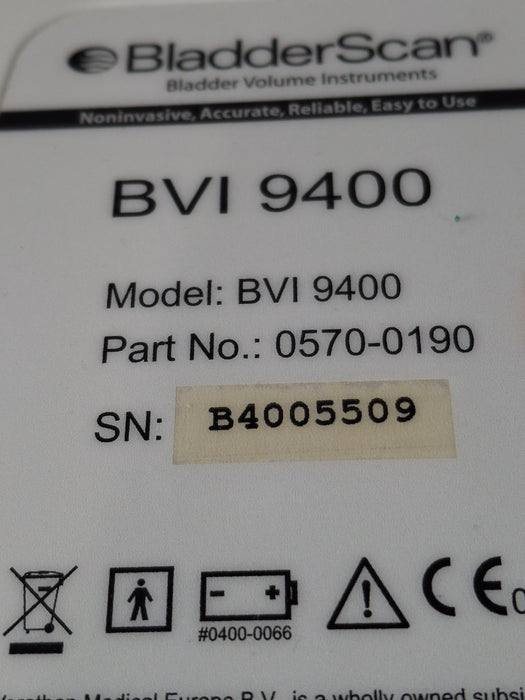 Verathon Medical, Inc BVI 9400 Bladderscan