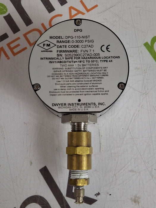 Dwyer Instruments DPG-110-NIST Digital Pressure Gauge