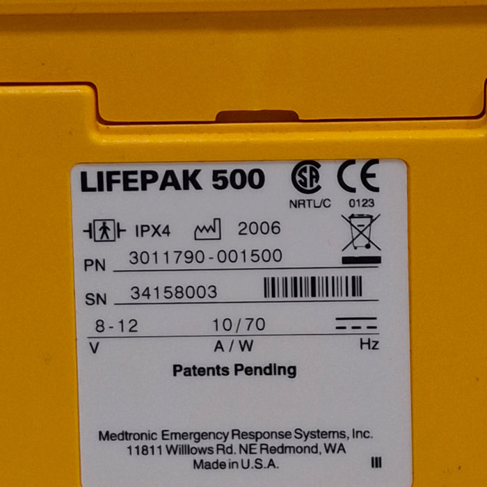 Medtronic Physio Control LifePak 500 AED