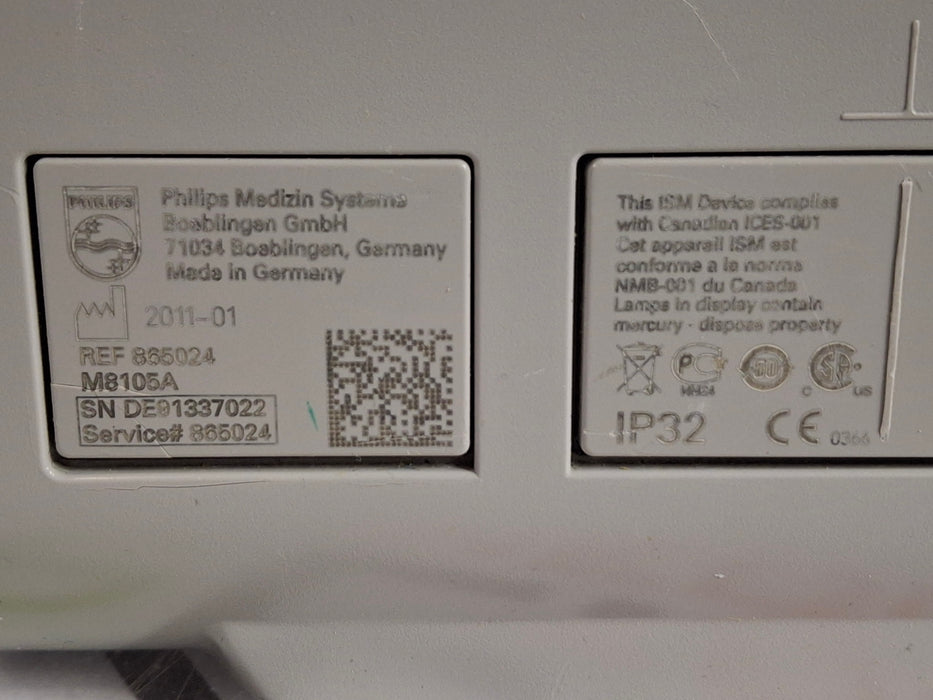 Philips Intellivue MP5 - ECG, Fast SpO2, NIBP, Press, Temp Patient Monitor