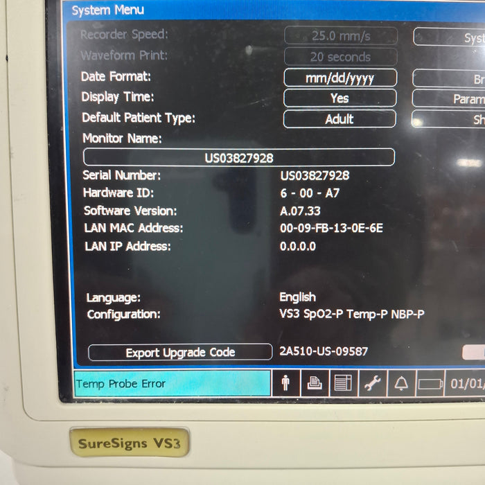 Philips Suresigns VS3 Vital Signs Monitor