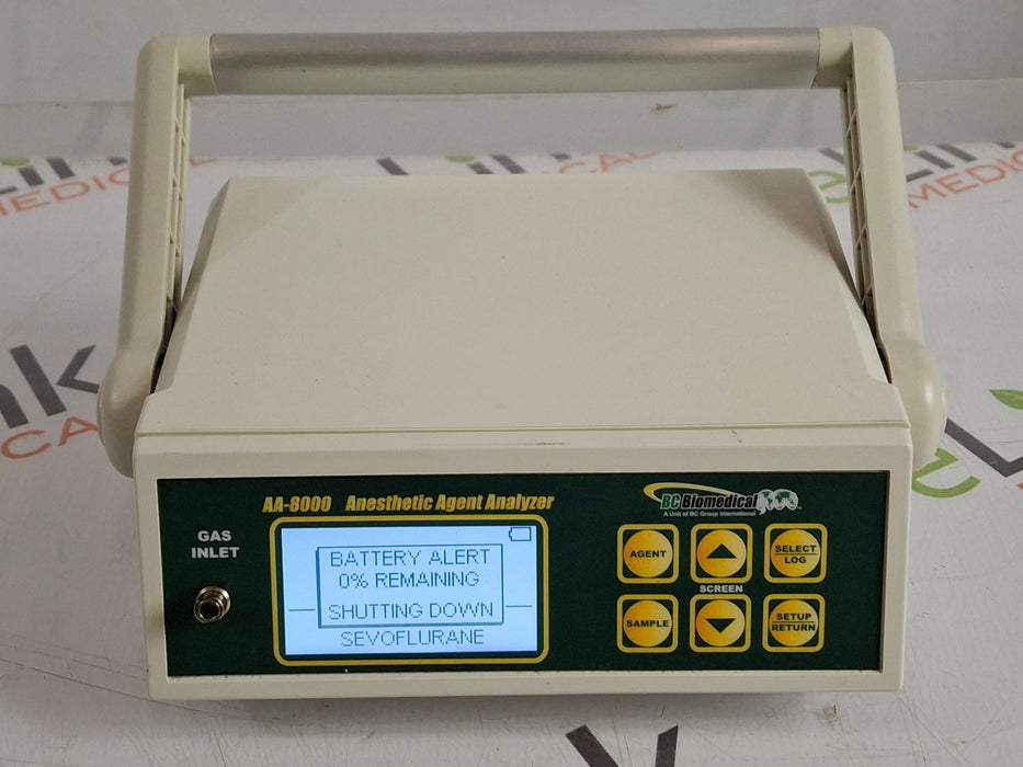 BC Biomedical AA-8000 Portable Anesthetic Agent Analyzer