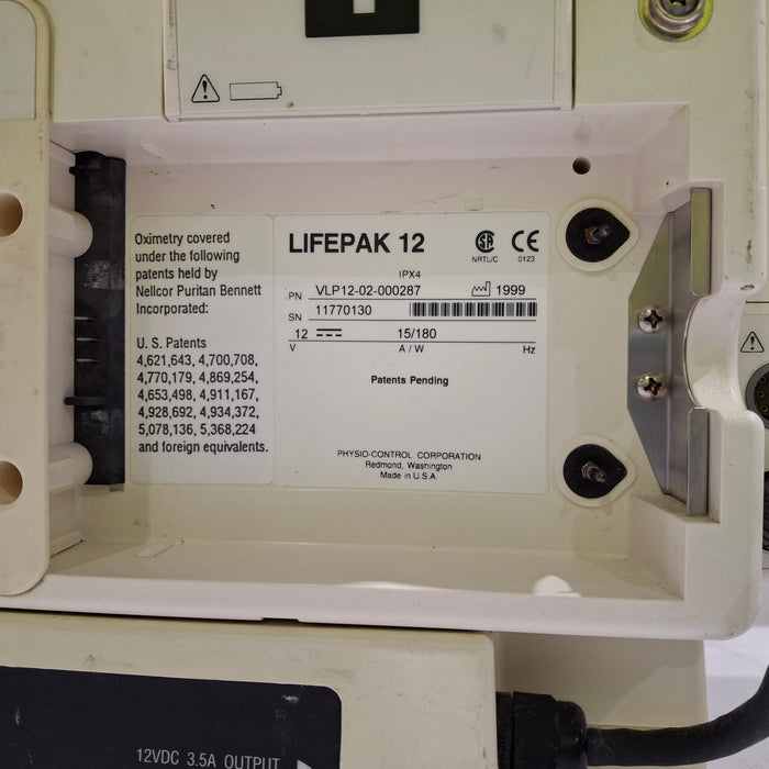 Physio-Control LifePak 12 3-Lead Defibrillator