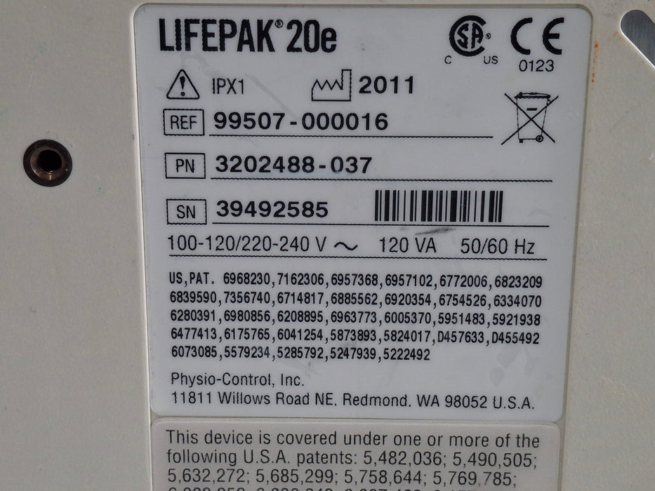 Physio-Control LifePak 20e Defibrillator