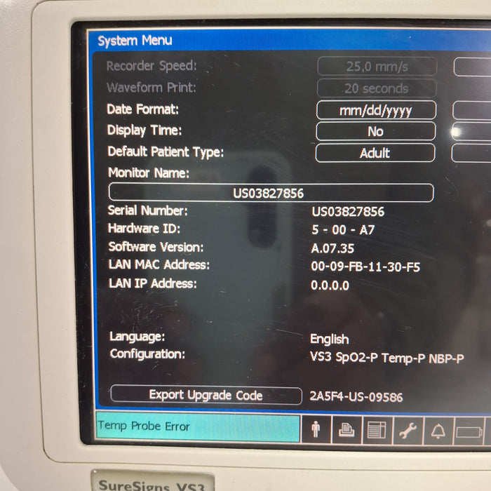 Philips Suresigns VS3 Vital Signs Monitor